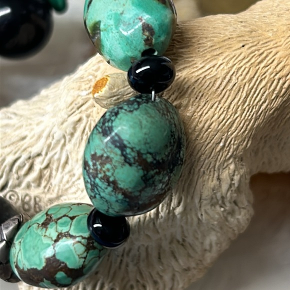 🖤Vtg Turquoise Sterling Silver bracelet - Picture 9 of 14